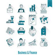 business and finance icon set N378