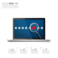 Searching for house of home concept vector