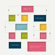 Flow chart scheme Infographics elements Vector design N7