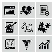 Analysis icons vector N2