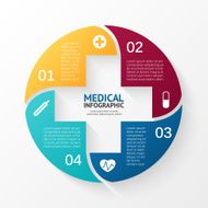 Vector circle plus sign infographic Template for diagram graph presentation N6