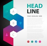 Modern Design Minimal style infographic template N35