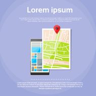 Mobile Cell Phone World Map Gps Globe Navigation