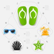 Set of summer tourism icons N544