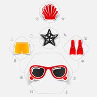 Set of summer tourism icons N545