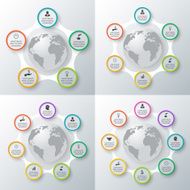Vector circle elements set for infographic N7