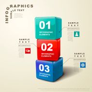 abstract 3d cube infographics N11