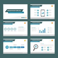 Blue Multipurpose presentation Templates set