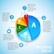 Pie chart web design infographic