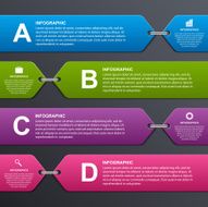 Abstract colorful infographic options banner Design elements
