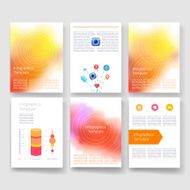 Templates Design Set of Web Mail Brochures Mobile Technology Infographic N407