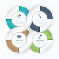 Beautiful infographic connection circle vector business elements