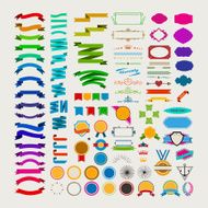 colorful ribbons and labels collection N2