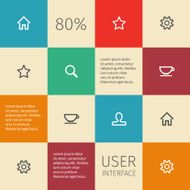 vintage flat squared infographics