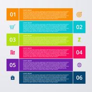 Vector illustration infographics six options N19