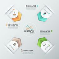 Modern infographics options banner N693