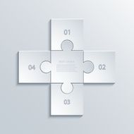 Vector modern puzzle infographics background