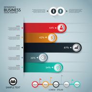 Infographics business stair step graph success vector design template Vector