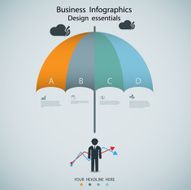 business infographic with umbrella options banner Vector