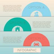 Infographic semicircle