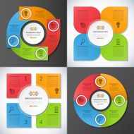 Set of infographic circles banners templates