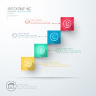 Modern business staircase chart diagram s Vector ill