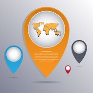 Infographic Abstract pointer Vector illustration N6