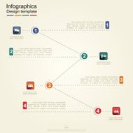 Infographic report template with lines and icons Vector N26