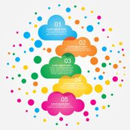 Abstract speech bubbles in the shape of clouds N7