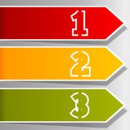 Set of colored stickers