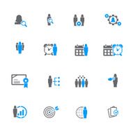 Business and management icon set - woman female characters N8