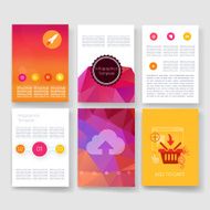 Templates Design Set of Web Mail Brochures Mobile Technology Infographic N433