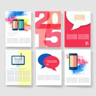 Templates Design Set of Web Mail Brochures Mobile Technology Infographic N434