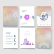 Templates Design Set of Web Mail Brochures Mobile Technology Infographic N437