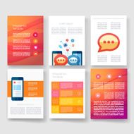 Templates Design Set of Web Mail Brochures Mobile Technology Infographic N439