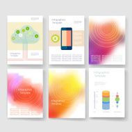 Templates Design Set of Web Mail Brochures Mobile Technology Infographic N440