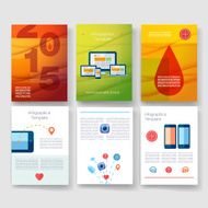 Templates Design Set of Web Mail Brochures Mobile Technology Infographic N441