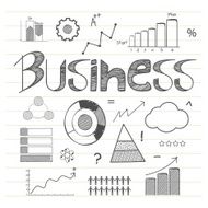 Hand drawn business infographic elements