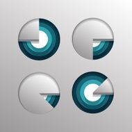 vector pie charts set for your infographics N4