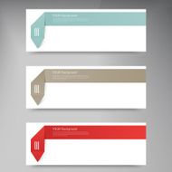 Modern business origami style options banner N28