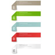 Modern business origami style options banner N29