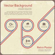Infographic report template with lines and icons Vector N27
