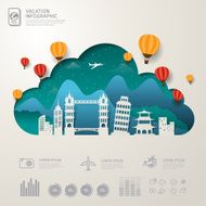 Vector Infographics Travel and Vacation concept elements