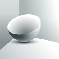 Cross section of silver sphere ball