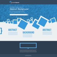 Vector website Abstract blue brochure squares N2