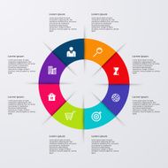 Vector illustration infographics eight options N12