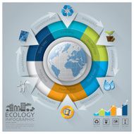 Global Ecology And Environment Conservation Infographic With Round Circle Diagram N2