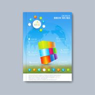 Modern template layout brochure magazine flyer booklet cover or report N11