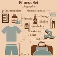 Fitness set infographics