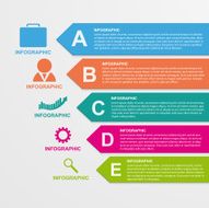 Infographics template in the form of ribbons